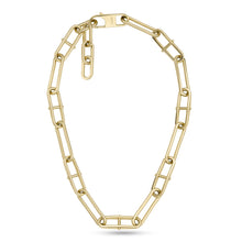 Load image into Gallery viewer, Heritage D-Link Gold-Tone Stainless Steel Chain Necklace JF04102710

