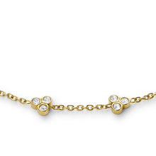Load image into Gallery viewer, Sadie Trio Glitz Gold-Tone Stainless Steel Station Bracelet JF04112710
