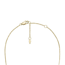 Load image into Gallery viewer, Sadie Trio Glitz Gold-Tone Stainless Steel Station Necklace JF04115710
