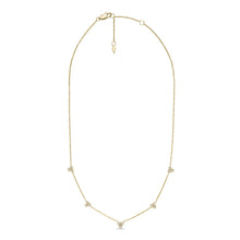 Load image into Gallery viewer, Sadie Trio Glitz Gold-Tone Stainless Steel Station Necklace JF04115710
