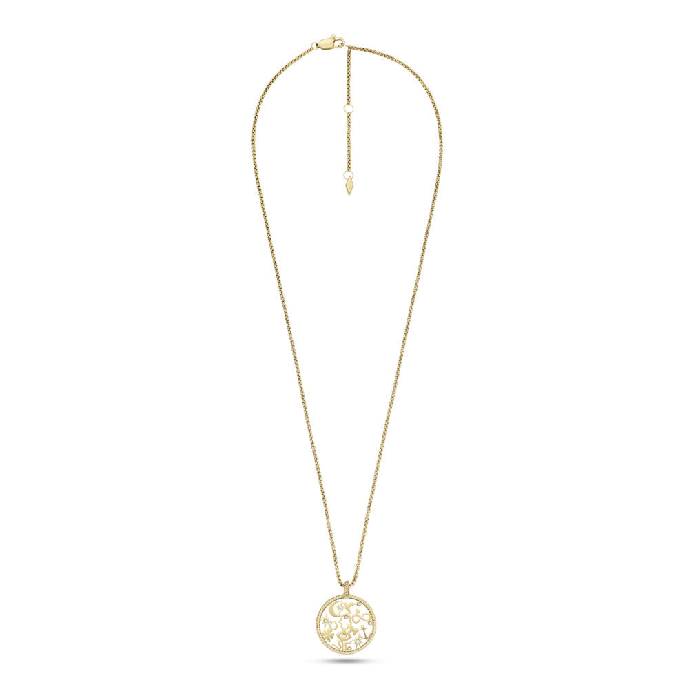 Sutton Golden Icons Gold-Tone Stainless Steel Pendant Necklace JF04121710