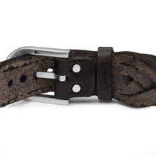 Load image into Gallery viewer, Heritage Braided Black Leather Strap Bracelet JF04125040
