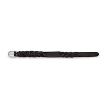 Load image into Gallery viewer, Heritage Braided Black Leather Strap Bracelet JF04125040
