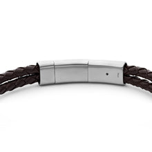 Load image into Gallery viewer, Heritage D-Link Brown Leather Bracelet JF04203040
