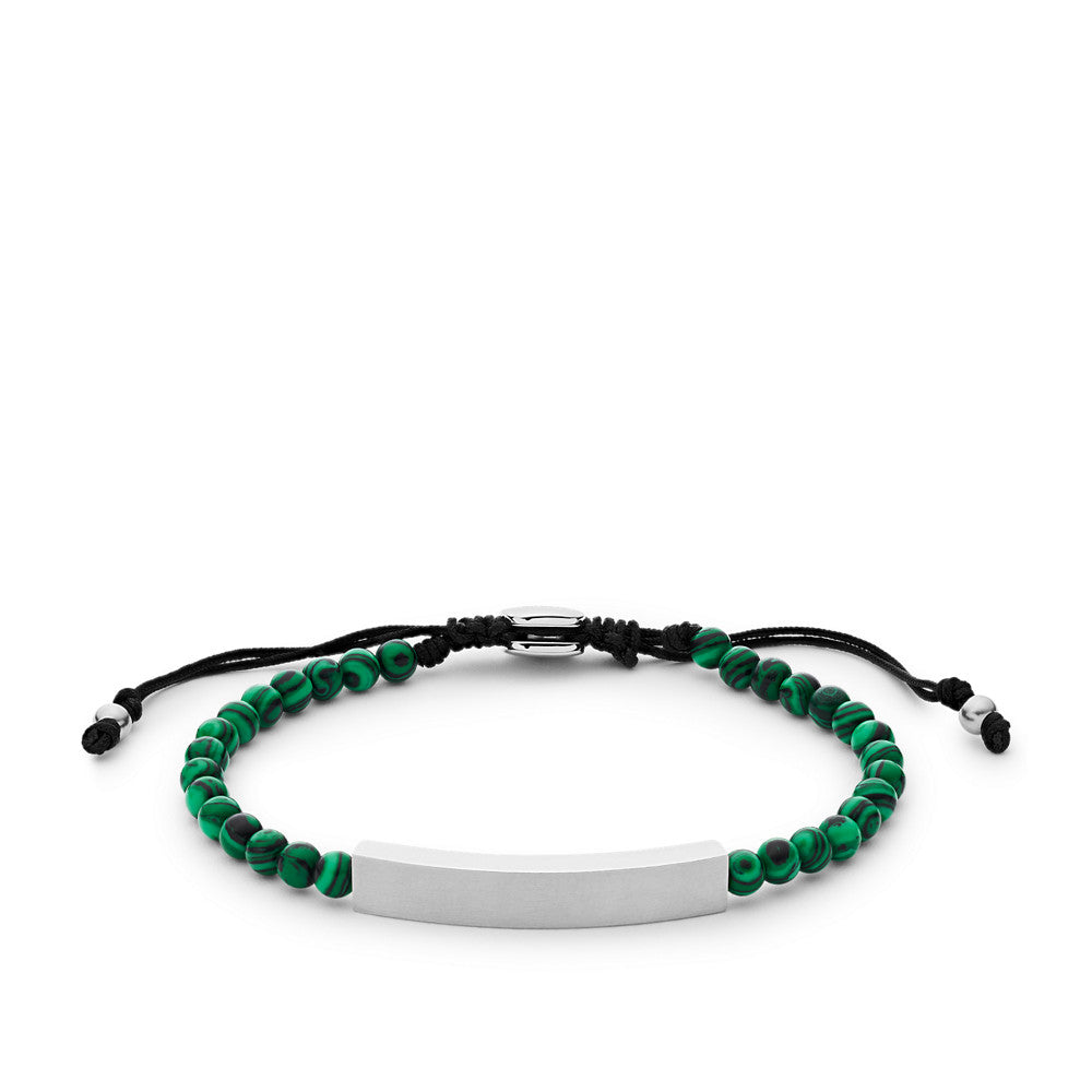 Drew Reconstituted Green Malachite Beaded Bracelet JF04229040