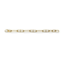 Load image into Gallery viewer, Heritage D-Link Gold-Tone Stainless Steel Chain Bracelet JF04234710
