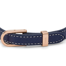 Load image into Gallery viewer, Heritage D-Link Blue Leather Strap Bracelet JF04235791
