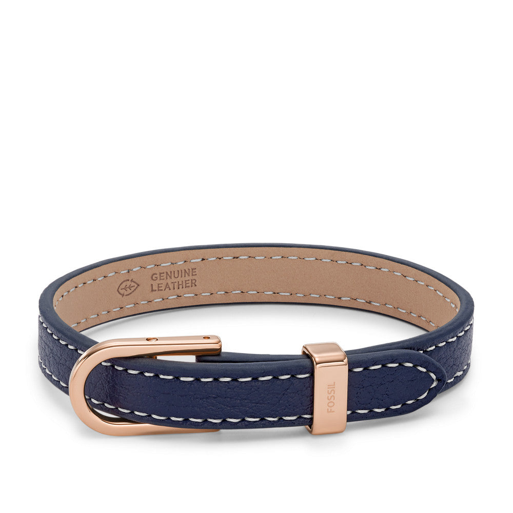Heritage D-Link Blue Leather Strap Bracelet JF04235791