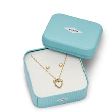 Load image into Gallery viewer, I Heart You White Mother of Pearl Necklace and Earrings Set JF04246SET
