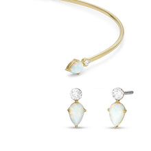 Load image into Gallery viewer, Celestial Opals Synthetic Opal Bracelet and Earrings Set JF04321SET
