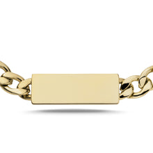 Load image into Gallery viewer, Drew Gold-Tone Stainless Steel ID Necklace JF04330710
