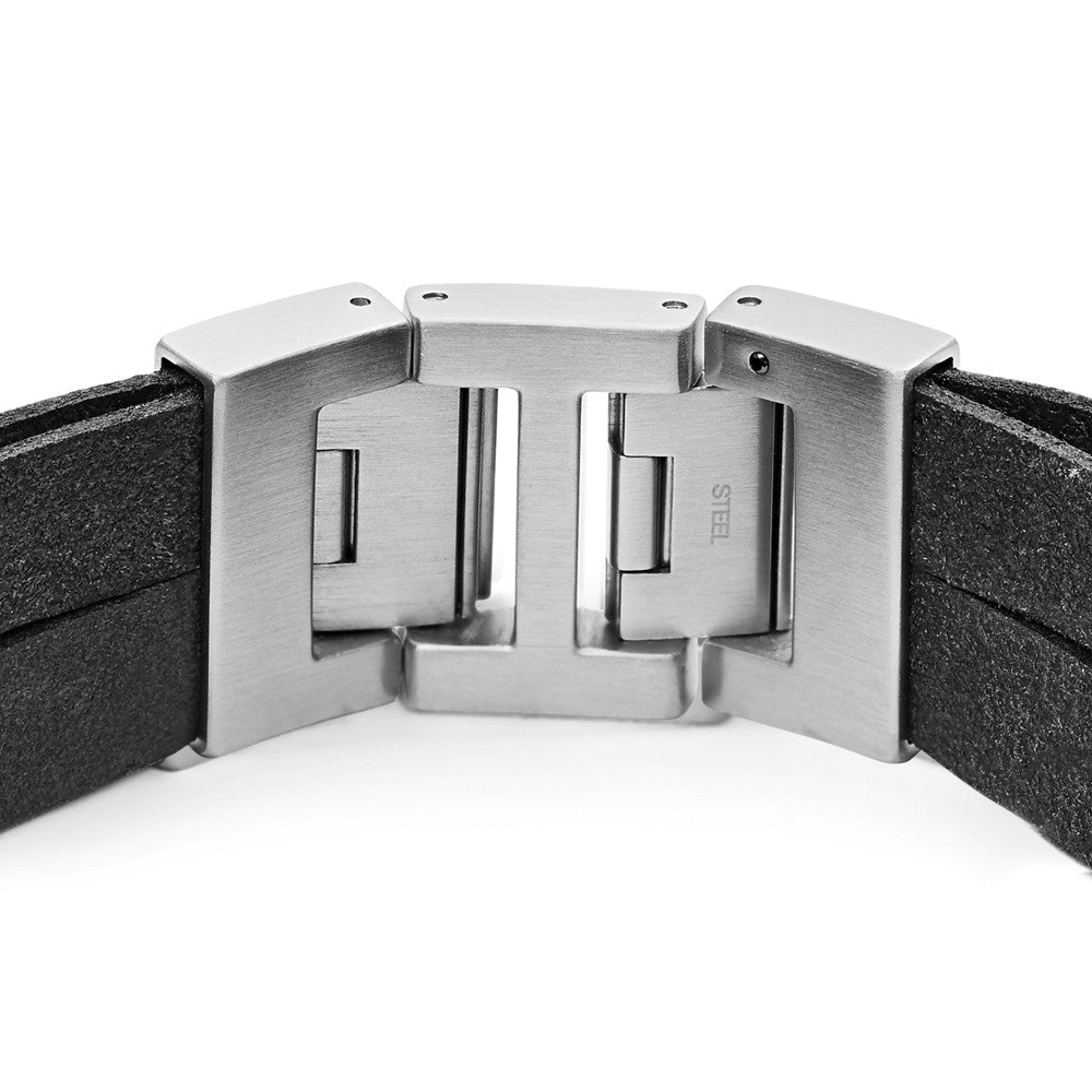 Black Leather Wrap Bracelet - JF04343040 - Fossil
