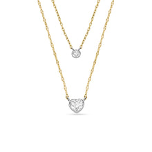 Load image into Gallery viewer, Fossil Sadie Tokens Of Affection Two-Tone Stainless Steel Chain Necklace JF04357998
