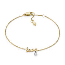 Load image into Gallery viewer, Sadie Love Notes Two-Tone Stainless Steel Station Bracelet JF04362998
