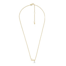 Load image into Gallery viewer, Fossil Sadie Love Notes Two-Tone Stainless Steel Station Necklace JF04363998
