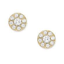 Load image into Gallery viewer, All Stacked Up Gold-Tone Stainless Steel Stud Earrings JF04375710
