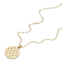 Load image into Gallery viewer, Sadie Scalloped Edge Gold-Tone Stainless Steel Pendant Necklace JF04382710
