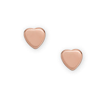Load image into Gallery viewer, Hearts Rose Gold-Tone Stainless Steel Stud Earrings JF04389791
