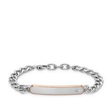 Load image into Gallery viewer, Fossil Classic Two-Tone Stainless Steel Chain Bracelet JF04395998
