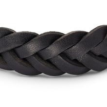 Load image into Gallery viewer, Leather Essentials Black Leather Strap Bracelet JF04405040
