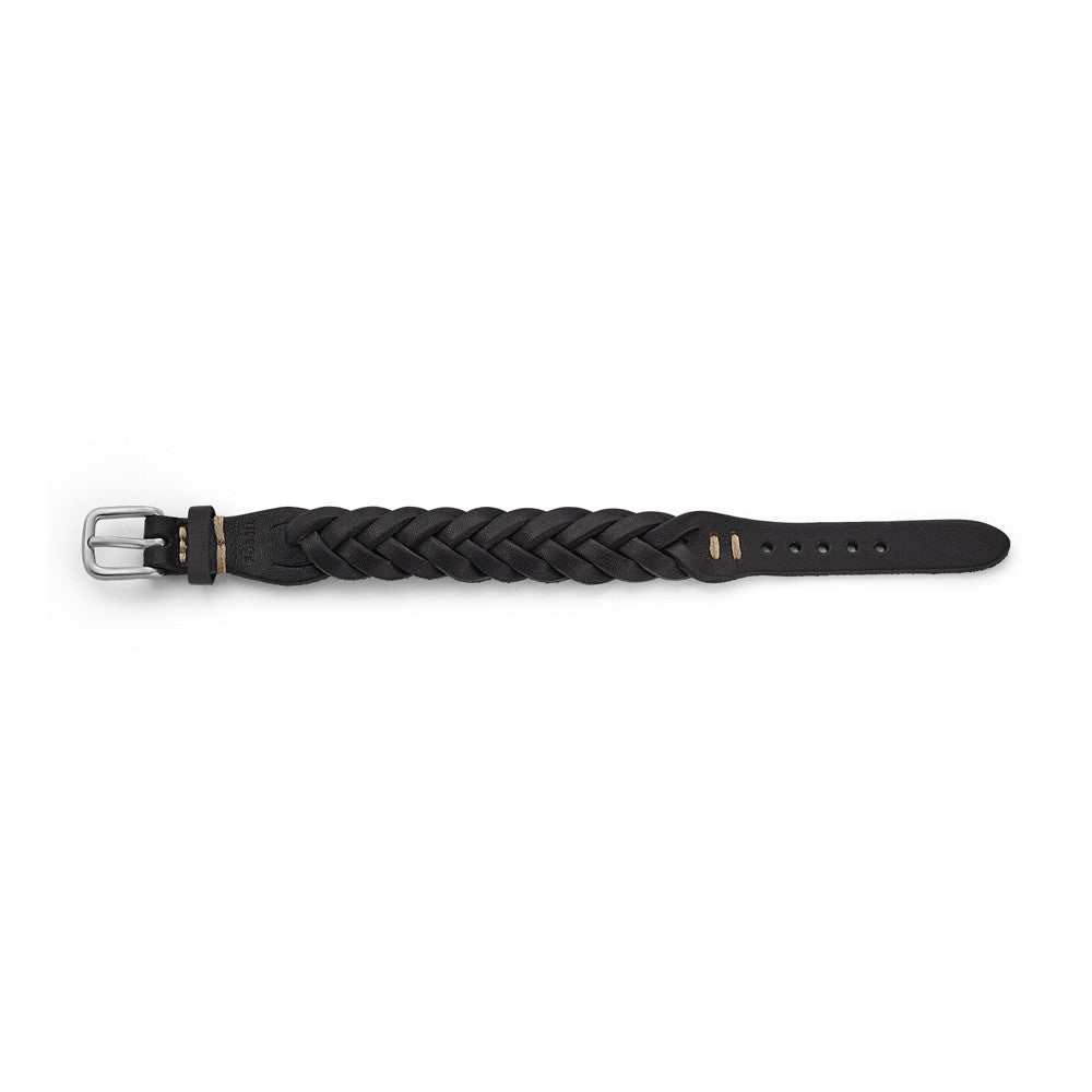 Leather Essentials Black Leather Strap Bracelet JF04405040