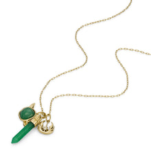 Load image into Gallery viewer, Star Wars™ Green Aventurine Yoda™ Cluster Necklace JF04479710
