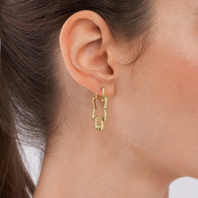 Load image into Gallery viewer, Golden Sun Gold-Tone Stainless Steel Hoop Earrings JF04484710
