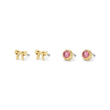 Load image into Gallery viewer, Barbie™ x Fossil Limited Edition Gold-Tone Stainless Steel Earrings Set JF04500SET
