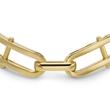 Load image into Gallery viewer, Heritage D-Link Gold-Tone Stainless Steel Chain Bracelet JF04528710
