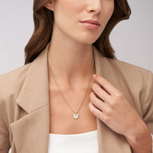 Load image into Gallery viewer, Heritage Crest Mother of Pearl Gold-Tone Stainless Steel Chain Necklace JF04529710
