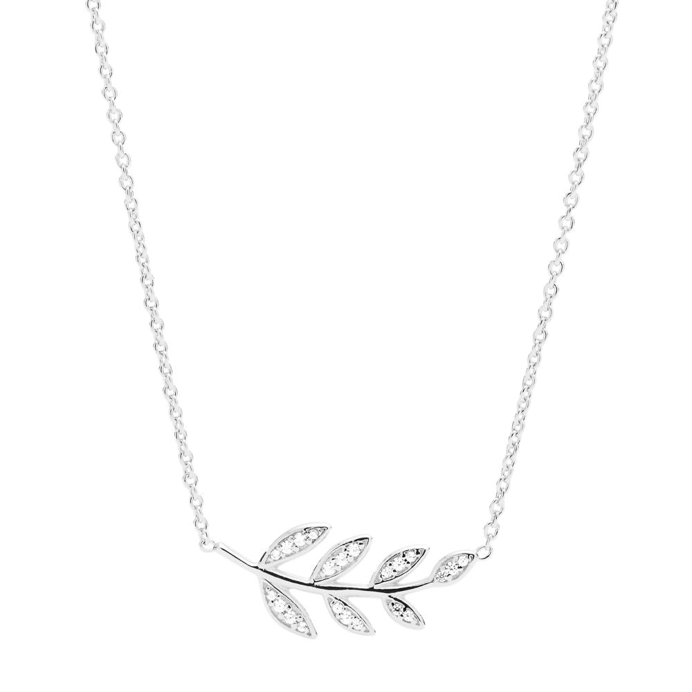 Elliott Olive Branch Sterling Silver Pendant Necklace JFS00485040