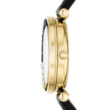 Load image into Gallery viewer, Barbie™ x Fossil Limited Edition Three-Hand Black LiteHide™ Leather Watch and Interchangeable Strap Box Set LE1176SET
