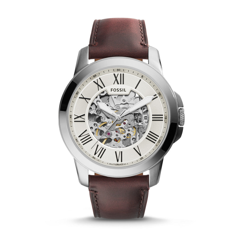 Grant Automatic Dark Brown Leather Watch ME3099