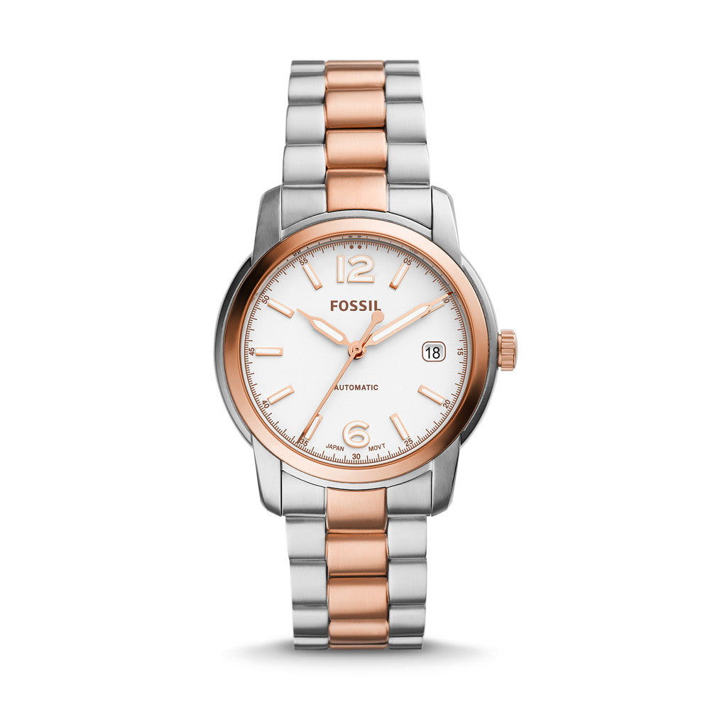 Fossil Heritage Automatic Two-Tone Stainless Steel Watch ME3227