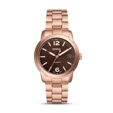 Load image into Gallery viewer, Fossil Heritage Automatic Rose Gold-Tone Stainless Steel Watch ME3258

