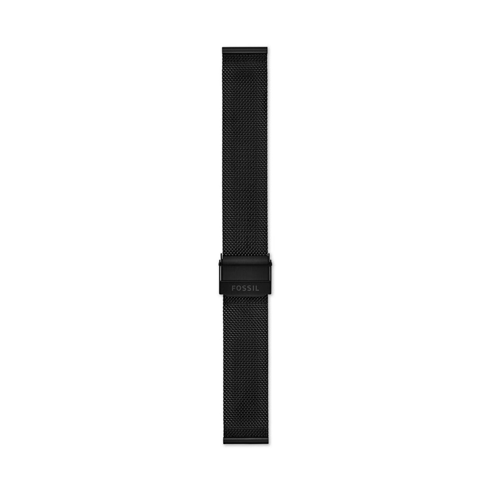 18mm Black Stainless Steel Mesh Bracelet S181449