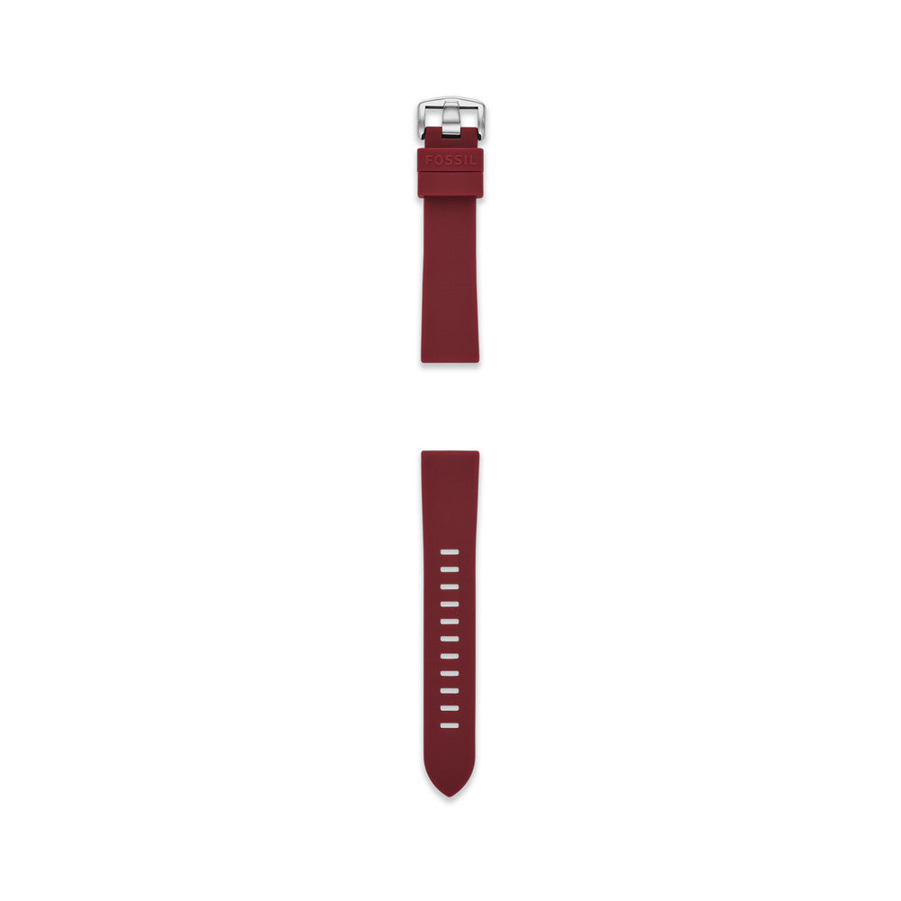 20mm Burgundy Silicone Strap S201111 – Fossil - Hong Kong Official